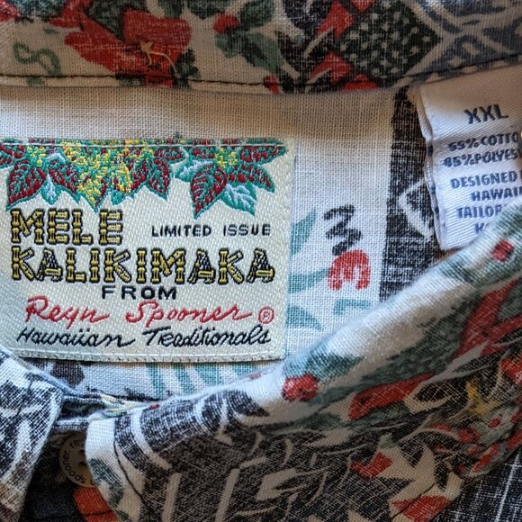 Reyn Spooner Kloth Patchwork Christmas Santa Popover Shirt - Picture 3 of 6